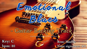 Emotional Slow Blues Guitar Backing Track in C