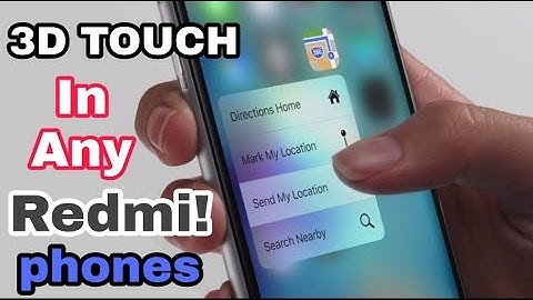 How to enable 3D TOUCH in redmi phones or amy android phones..!