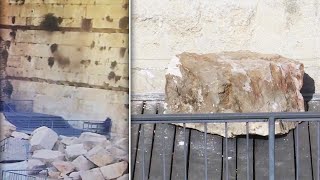 Falling Boulder Narrowly Misses Worshipper at Israel's Western Wall Falling Boulder Narrowly Misses Worshipper at Israel's Western Wall
