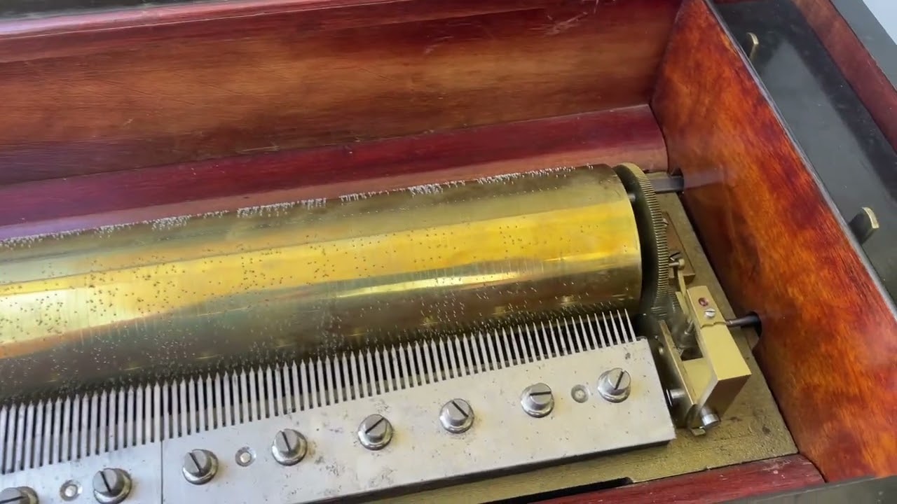 Large Antique Cylinder Music Box Demo YouTube