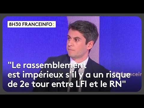 Présidentielle , Elisabeth Borne, sortie de son livre... Gabriel Attal est dans le 8 30 franceinfo