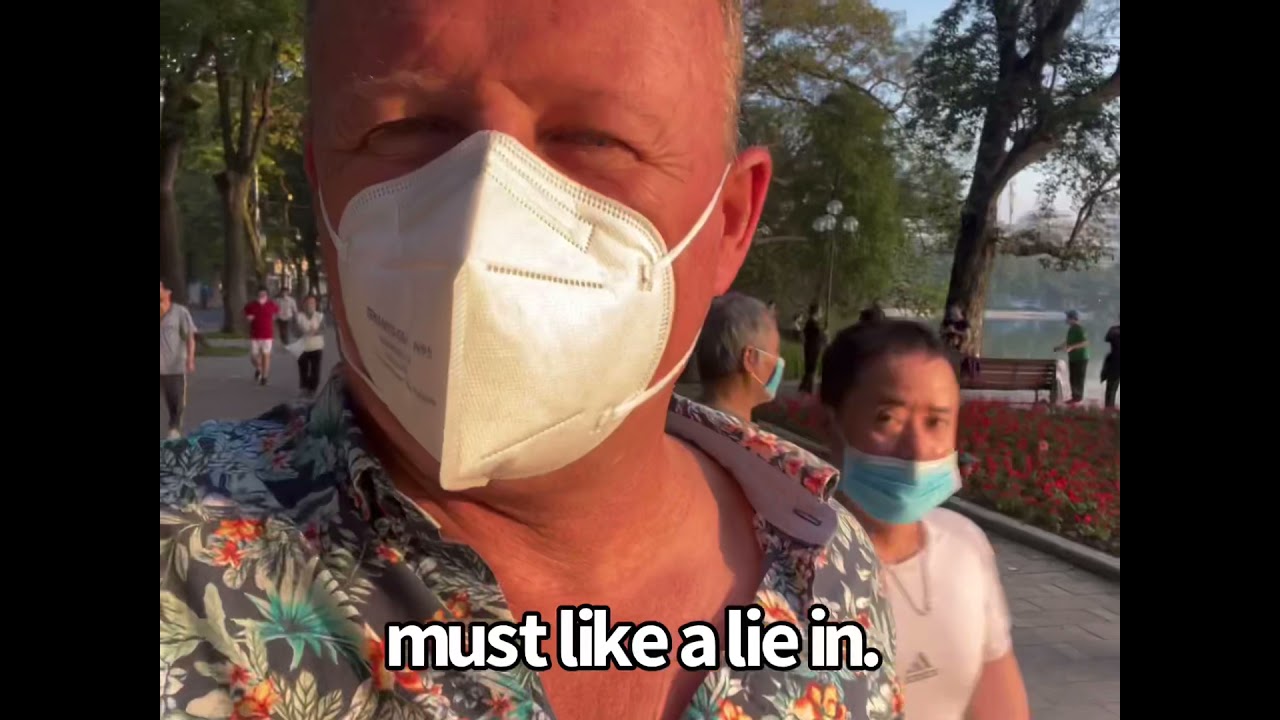 Hanoi - Vietnam Early Morning Action City.