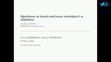 ROADEF 2018 - Xavier Gandibleux et Anthony Przybylski, Algorithmes et vOptSolver