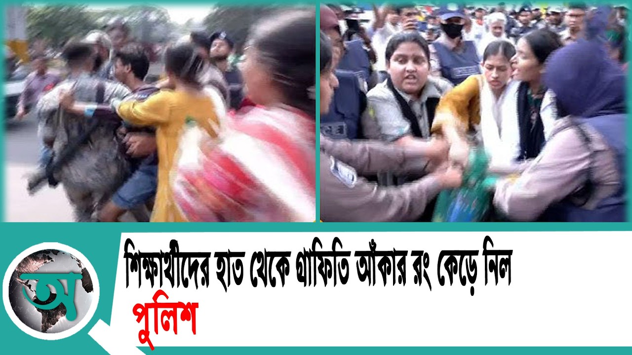 শিক্ষার্থীদের হাত থেকে গ্রাফিতি আঁকার রং কেড়ে নিল পুলিশ | Graffiti | Student