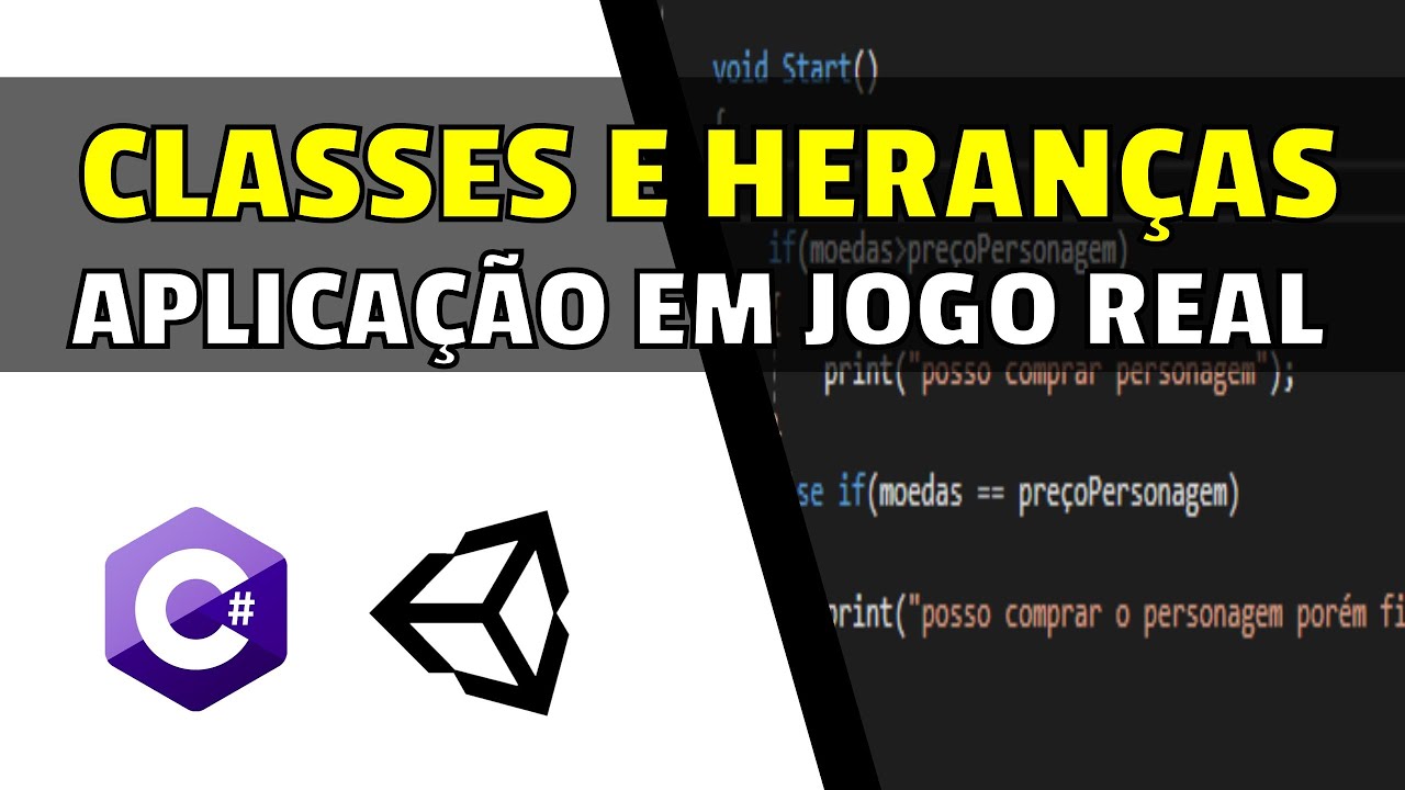 C# para Unity - Conceito de Classes , Heranças e Objetos Demonstrados Na Prática - Aula 22