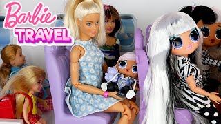 FULL PLANE STORIES! - Full Movie of Barbie Dolls Travelling - Barbie Dolls Family Going on Vacation