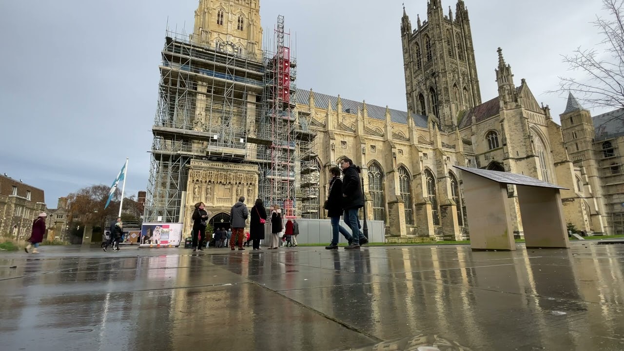The bells ringing on Christmas morning at Canterbury Cathedral