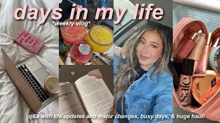 VLOG: spring days in my life, major life updates, chit chat grwm, & huge haul!