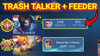 SOLO RANK EX Global 1 Fanny STRESS!! TEAM GK TAU DIRI BE LIKE | Mobile Legends