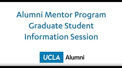 Alumni Mentor Program Graduate Student Information Session