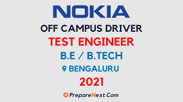Nokia Off Campus Drive 2021 | Test Engineer | Bengaluru | IT Job | Engineering Job