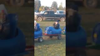 pumpkin patch tractor train ride with my kiddos