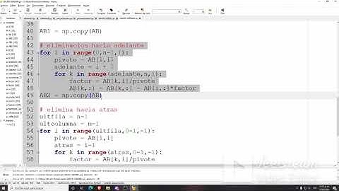 Gausss jordan en Python