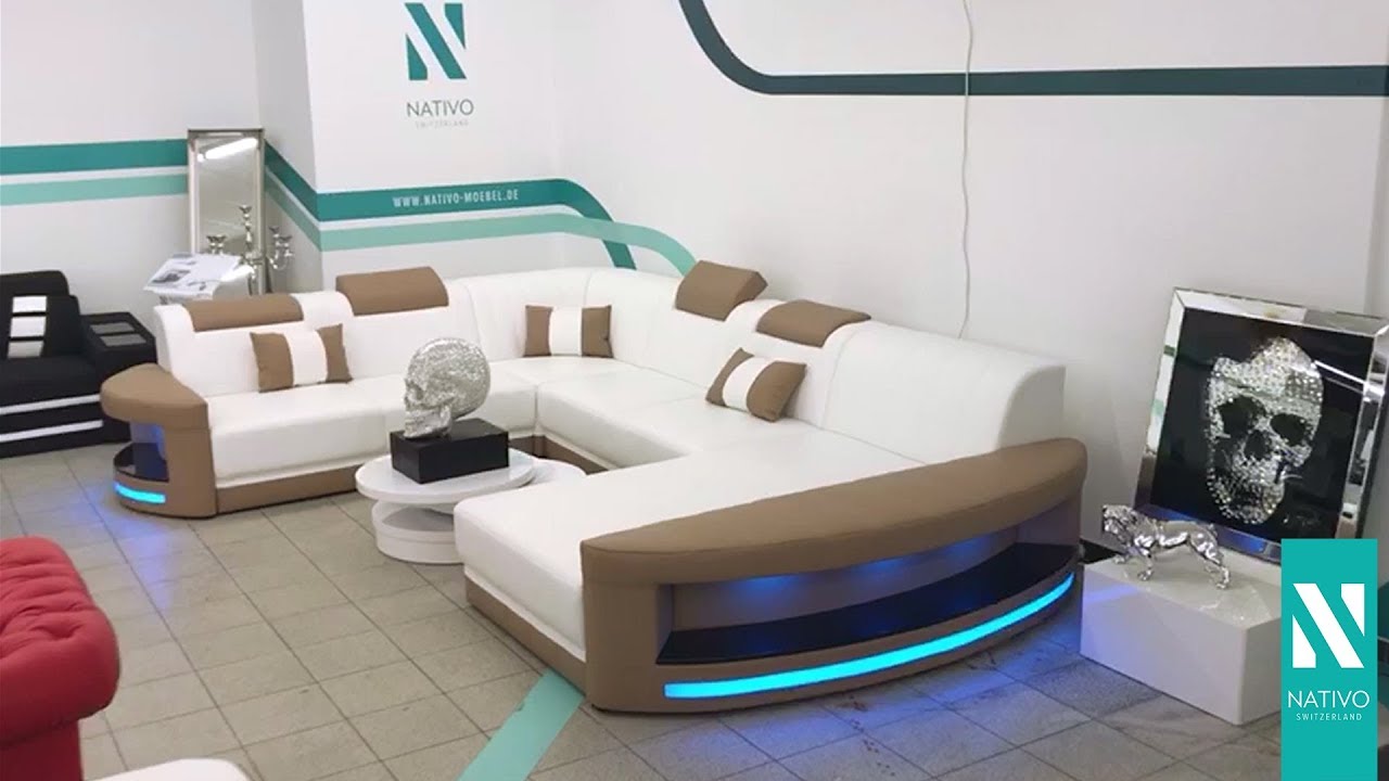 NATIVO mobili Italia - Divano di design ATLANTIS XXL con illuminazione a LED