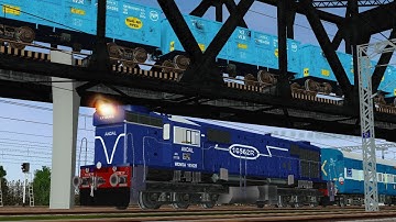 Trains Crossing Each Other || Freight Above Express Train || MSTS Open Rails