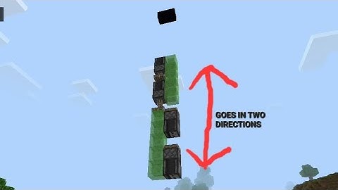 Two-way Vertical Flying Machine in Minecraft Bedrock (mcpe)