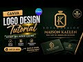 Professional Luxury Brand Logo Design | Canva Full Tutorial | K letter logo design