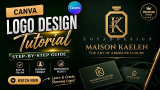 Professional Luxury Brand Logo Design | Canva Full Tutorial | K letter logo design