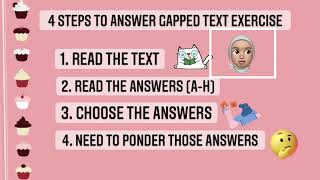 4 STEPS TO ANSWER GAPPED TEXT