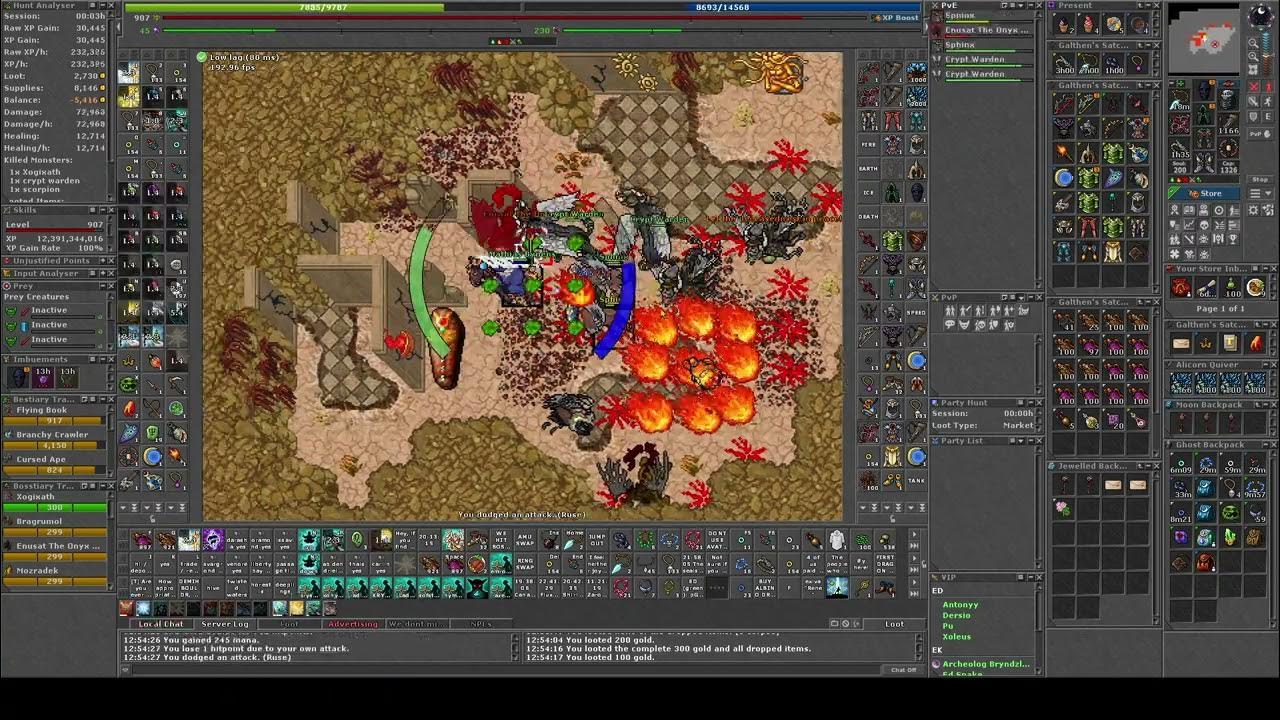 Tibia Bosstiary Kilmaresh Bane bosses Xogixath/Enusat/Bragrumol