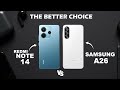 Redmi Note 14 vs Samsung A26 | Budget Smartphone Showdown 2025