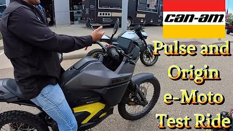 Can Am Origin and Pulse Electric Motorcycle Test Ride and Review