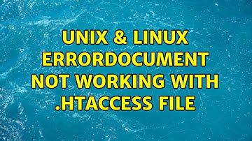 Unix & Linux: ErrorDocument not working with .htaccess file