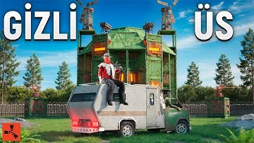 ÇOK AMAÇLI GARAJI OLAN GİZLİ EVİN İÇİNDE 1 GÜN GEÇİRMEK I Rust Türkçe