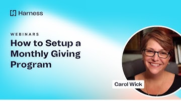 Nonprofit Webinar | How to set up a monthly giving program (with slides)