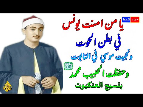 يا من امنت يونس في بطن الحوت ونجيت موسي في التابوت وحفظت الحبيب محمد بنسيج العنكبوت ابتهال رائع