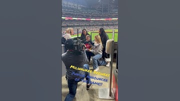 Alaina being the Junior Announcer of the Game for The Milwaukee Brewers! #MLB #fun