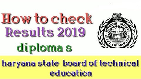 How To Check Results 2020 hsbte haryana state of technical education