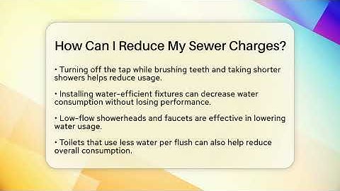 How Can I Reduce My Sewer Charges? | Your Utilities Hub