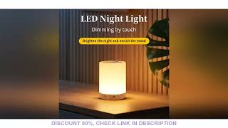 RGB LED Smart Touch Night Light | Rechargeable Table Lamp with TimerColor Brightness Dimming for Des