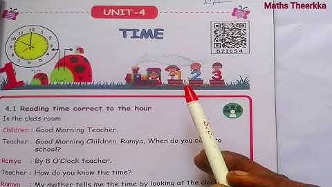 3rd std maths term 2 | Unit 4 | Time