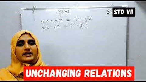 7th standard maths unchanging relations maths calendar