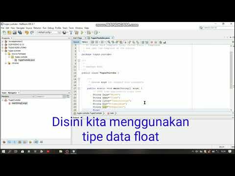 Membuat Java dengan Tipe data float