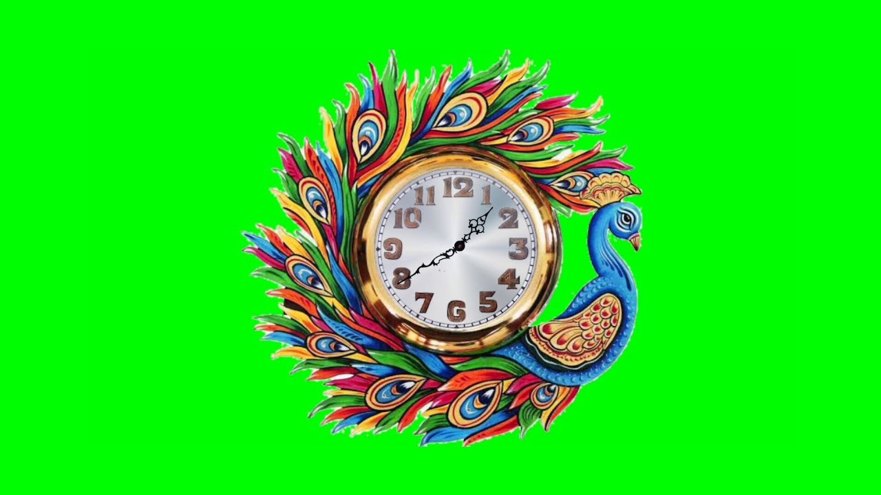 animasi jam dinding green screen | clock animation green screen chroma key