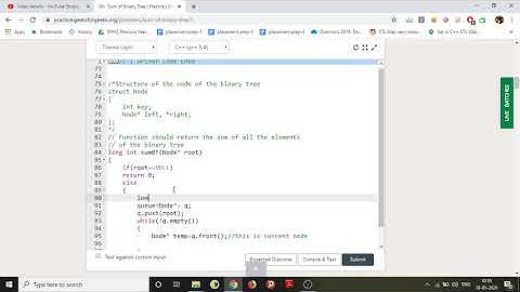 Sum of a binary tree using level order traversal