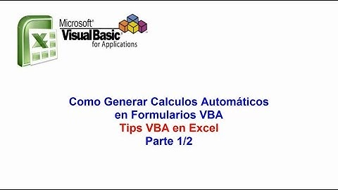 Como generar cálculos automáticos en formulario VBA 1/2