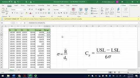 Process Capability   Cp   Cpk Calculation - Example - Lean Six Sigma the Analysis Phase