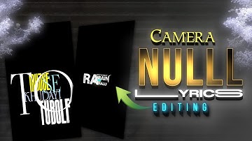 3D Camera & Null Object Transitions - After Effects Preset