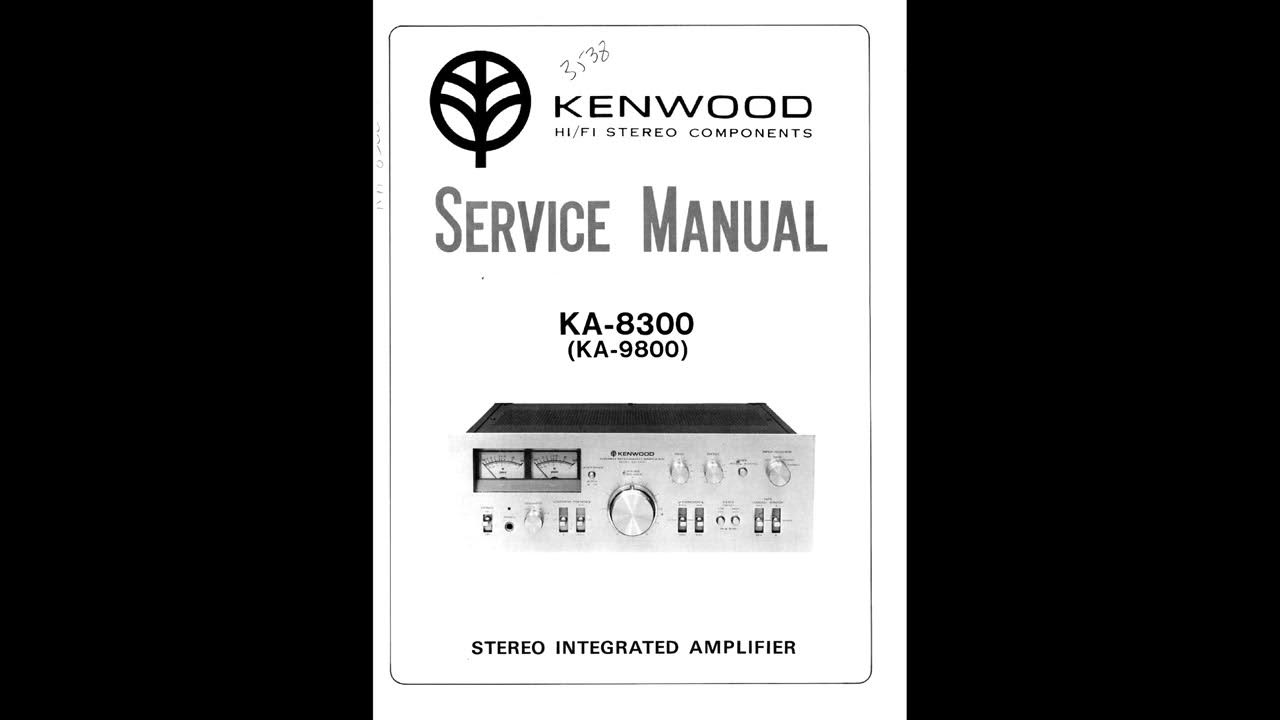 KENWOOD KA8300 KA9800 STEREO HIFI INTEGRATED AMPLIFIER SERVICE MANUAL