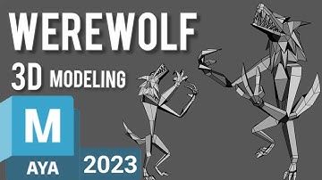Werewolf Low Poly 3D modeling (Autodesk Maya Tutorial)