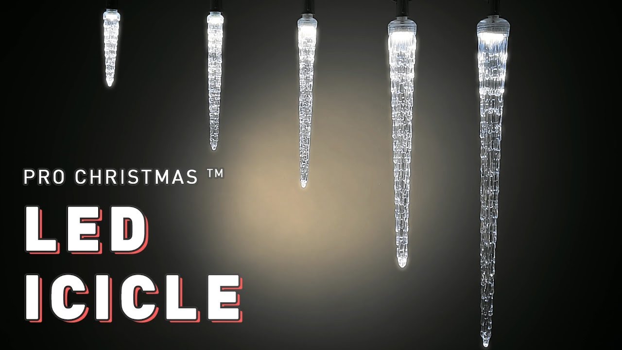 Led Steady Icicle Drop Pro Christmas Christmas Light Youtube