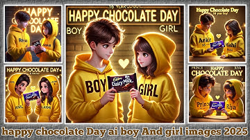 New Trending Happy chocolate day ai images | chocolate day boy and girl ai image 2025 #bing#ai#video