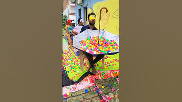 Pour challenge 10,000 multi color ping pong wow family pour ball entertainment #shorts