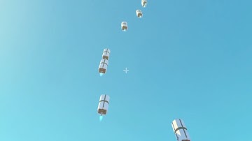 SpaceX auto-landing, thrust-vectored rocket using math blocks  - Scrap Mechanic Gameplay