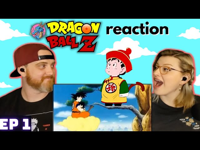 GF First Time Watching DRAGON BALL Z  S1 EP1 Reaction Gohan can fly?!  (English Dub) 