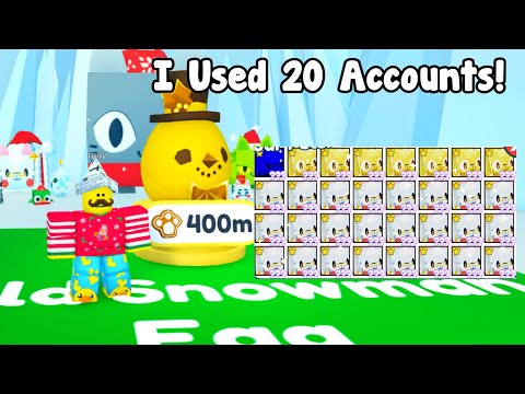 How Many Huge Pets Can I Hatch Using 20 Accounts? - Pet Simulator X Roblox